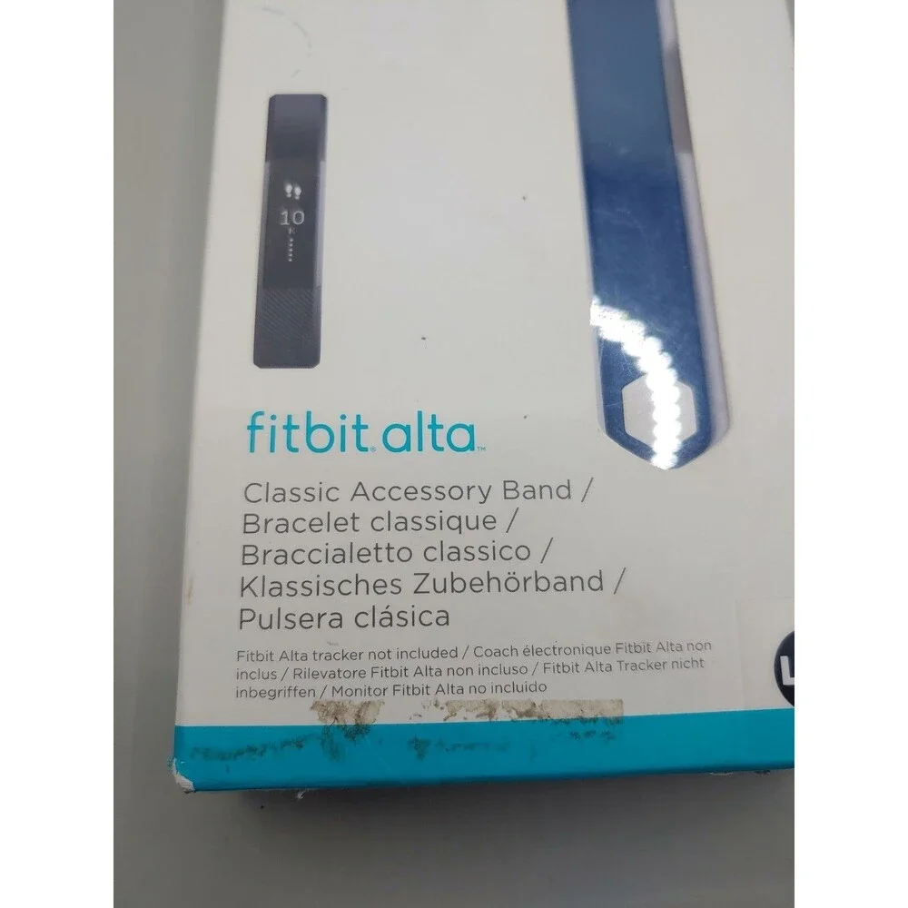 Fitbit FB158ABBUL Alta Classic Band Blue Size Large